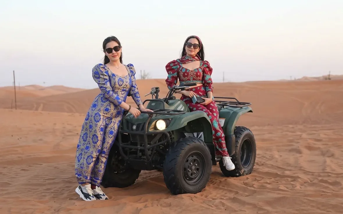 Private desert safari Abu Dhabi with ATV quad biking and VIP camp