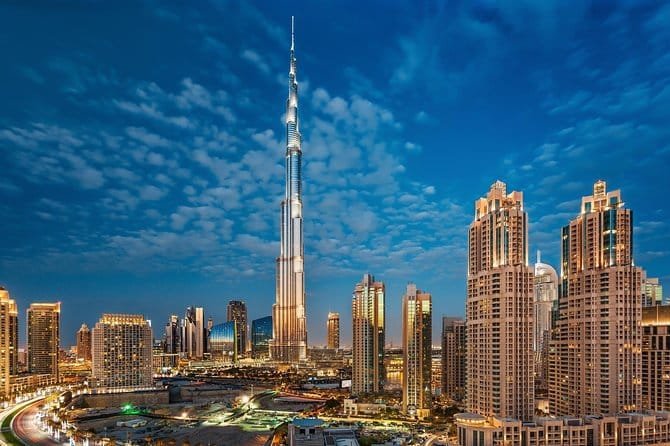 Dubai city tour with Burj Khalifa skyline