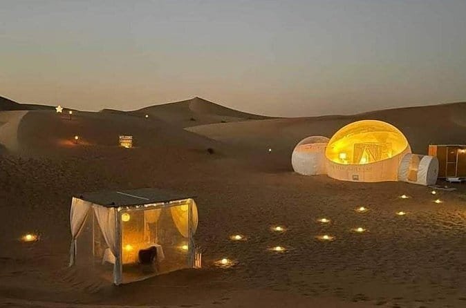 Overnight desert safari Dubai with sleeping tents under the stars