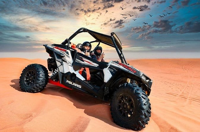Desert safari dune buggy offer in red sand dunes Dubai