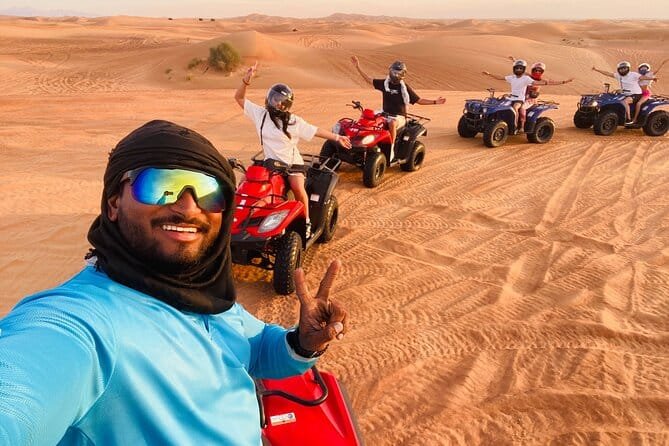 VIP desert safari with quad bike ride on Dubai red dunes