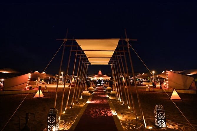 VIP desert safari Dubai with luxury camp lounge